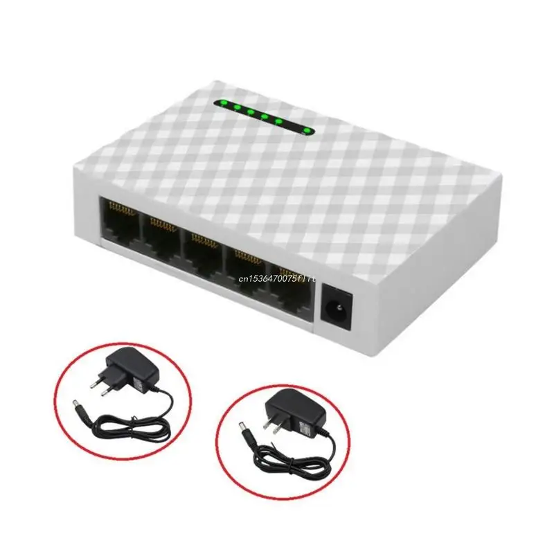 

5-портовый гигабитный коммутатор 1000 Мбит/с RJ45 LAN-Настольный хаб с быстрой коммутацией Ethernet шунт для домашнего монитора-Бытовая Прямая поставка