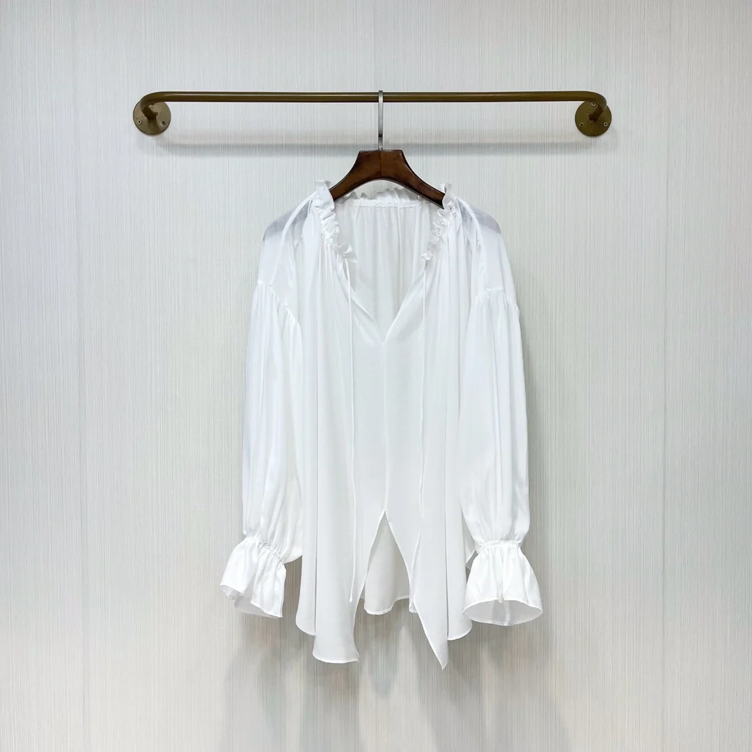 

Осень 2023, новая популярная женская рубашка, высококачественная, модная, темпераментная, тонкая, тонкая, универсальная, для отдыха