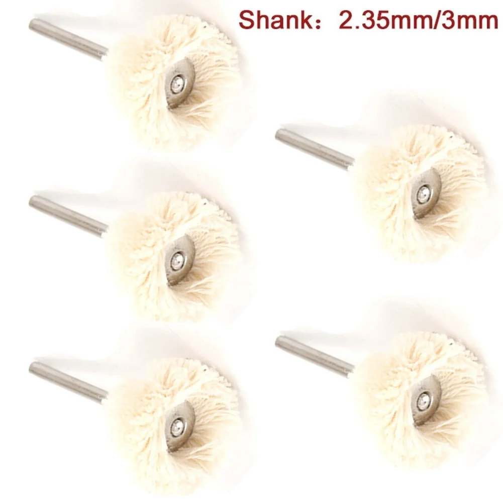 

5Pcs 2.35mm/3mm Shank Fine Wool Finishing Ball Wheels Buffing Polishing Rotary Tool Machine Brush Burr Removal Deflash