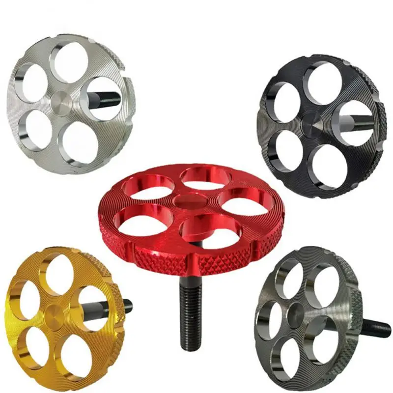 

Aluminum Faucet Special Cnc Processing Aluminum Alloy Anti-skid Folding Bike Accessories Round Five-hole Handle