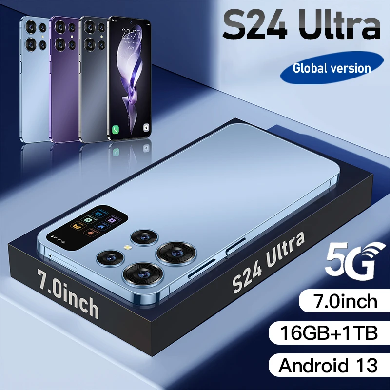 

2023 new s24 Ultra smartphone 5g original 7.0 inch mobile phones 16GB+1TB global smartphone android13 free shiping cell phones