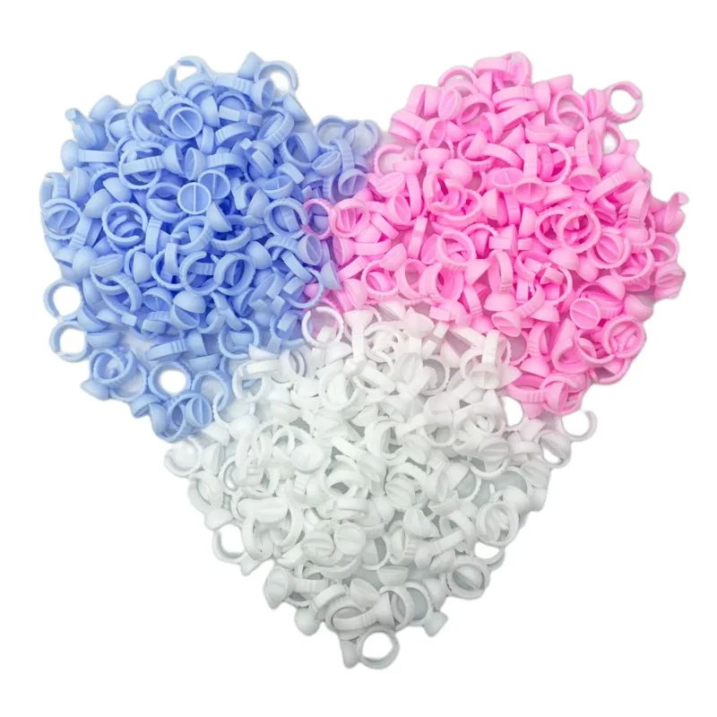 

Wholesale 100Pcs Disposable Eyelash Glue Fan Cup Rings Holder Container Tattoo Pigment Eyelash Extension Tools Lash Supplies