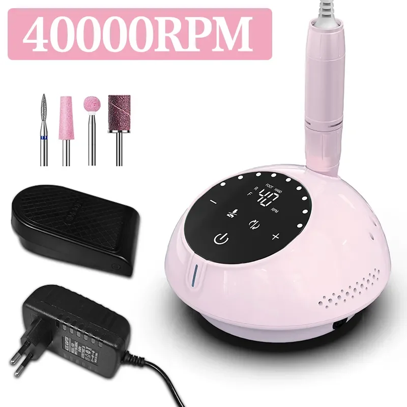 

NEW2023 40000RPM Nail Drill Manicure Machine With HD Display Nail Drill Milling Cutter High Speed Nail Polisher Sander Set