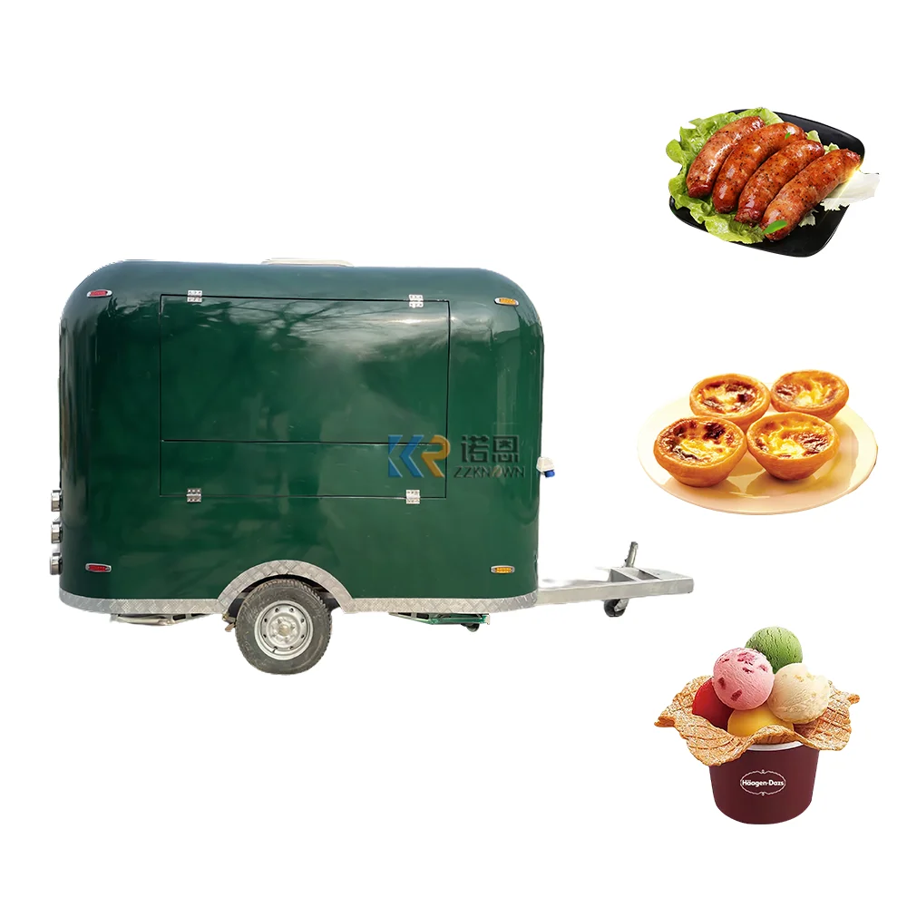 

Mobile Ice Cream Coffee Food Coffee Trailer Full Equipped Airstream Food Truck Stainless Steel Food Cart with DOT CE