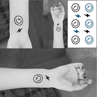 korean lightning smile pattern temporary waterproof tattoo stickers sexy cute girls party tattoo stickers tattoo stickers