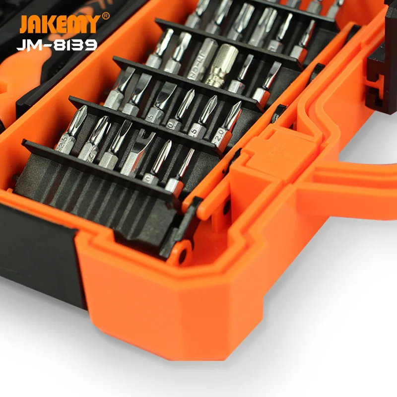

JM-8139 Professional Electronic Precision Screwdriver Set Hand Tool Box Opening Tools for Phone PC Repair Tools Kit