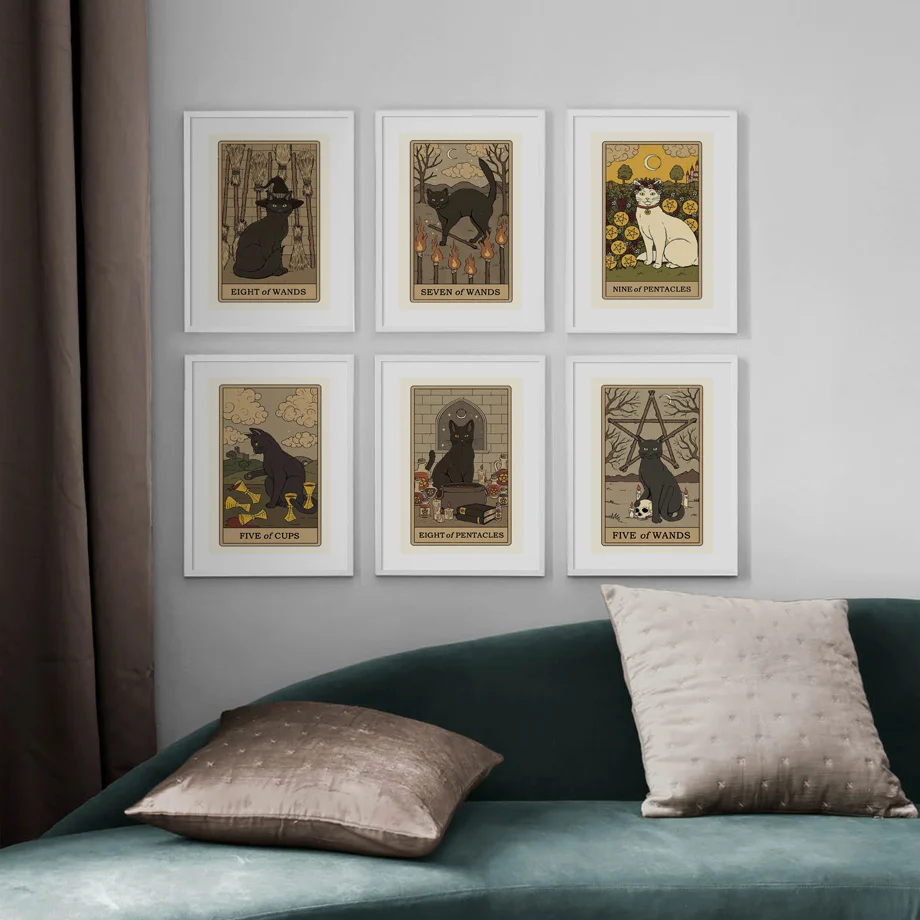 

Tarot Eight Of Wands Seven Of Swords Wall Art Canvas Painting Nordic Posters And Prints Wall Pictures For Living Room Home Decor