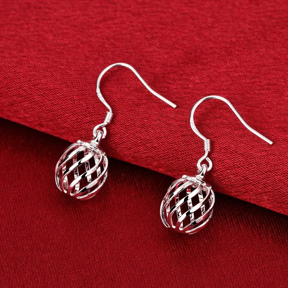 

charms Silver Plated color Hollow creative lantern earrings for women fashion party wedding Jewelry lady gifts