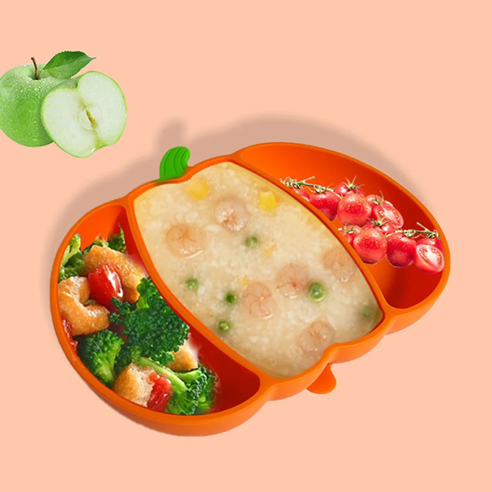 Присоска Тыква Обеденная тарелка Детская посуда Разделенные тарелки из