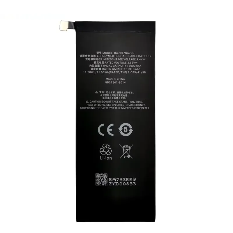 2024 год 100% оригинальный аккумулятор для Meizu Pro 7 M792Q M792C M792H 3000Ah BA791 BA792