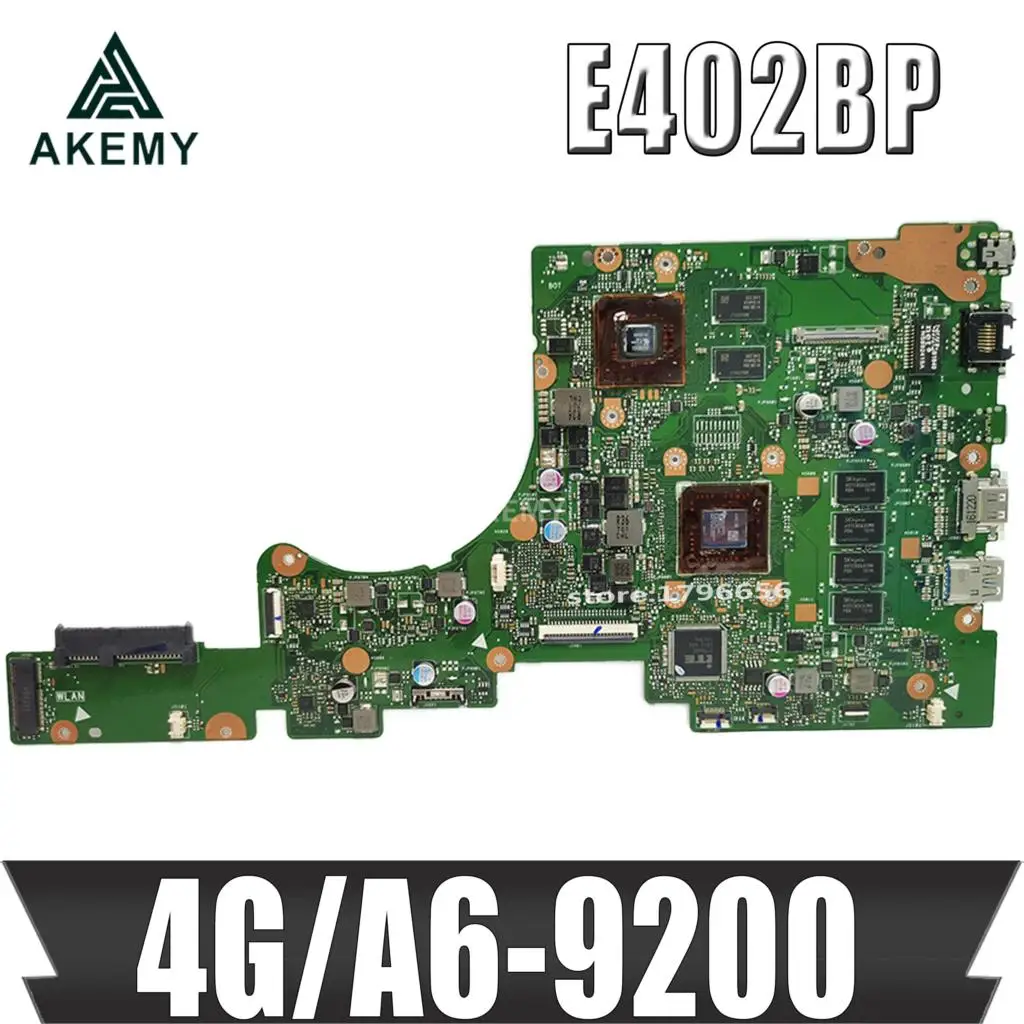 

Материнская плата для ноутбука Akemy E402BP, для Asus E402BP E402B материнская плата для ноутбука test OK A6-9200 CPU 4GB RAM