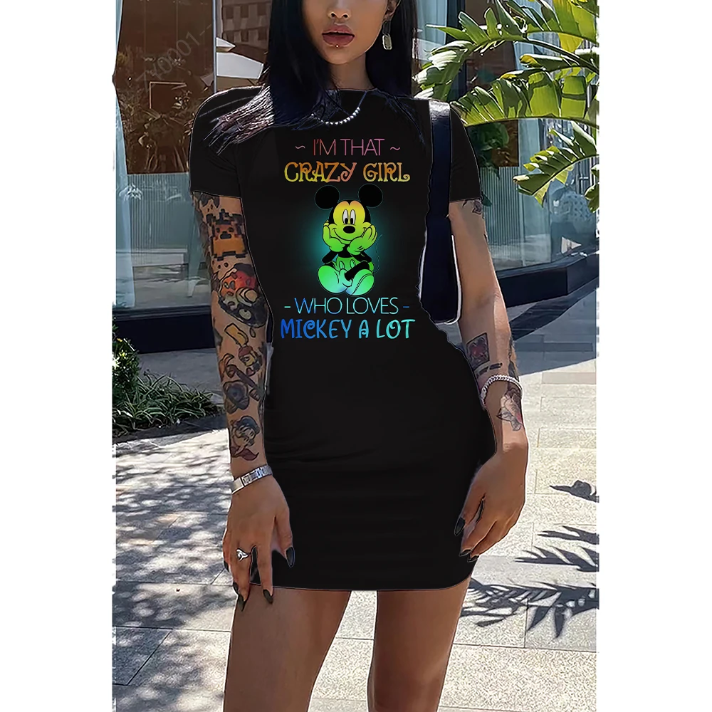 

Disney Women's Dress for Women 2023 Round Neck 2000s Clothes Y2k Streetwear Women's Fashion Dresses on Sales With Free Shipping