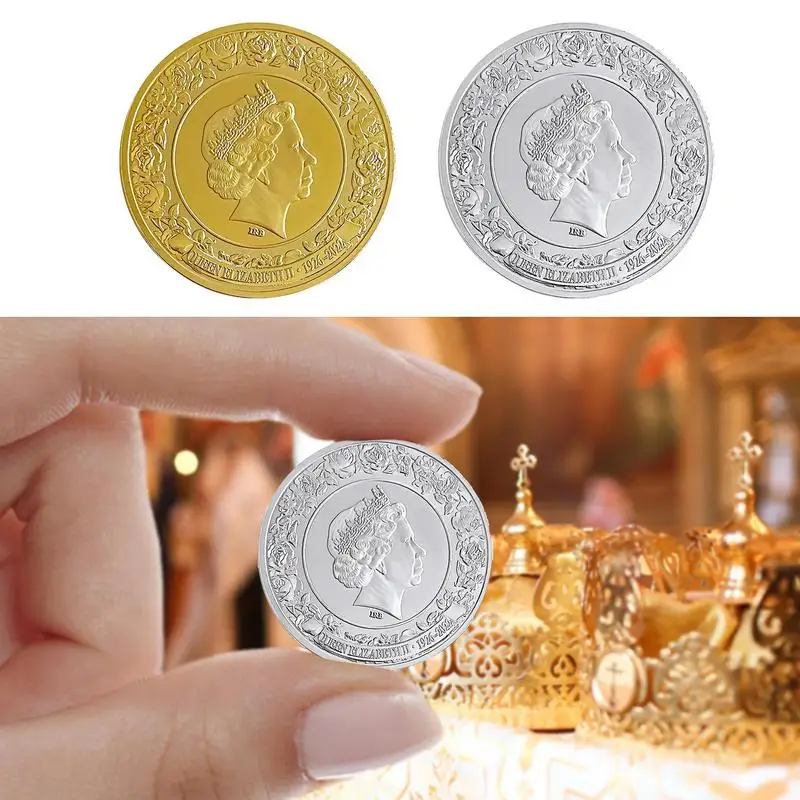 

Queen Elizabeth II Commemorative Coin The Great British Queen Elizabeth II Collectible Coins Plated Her Majesty Queen Round