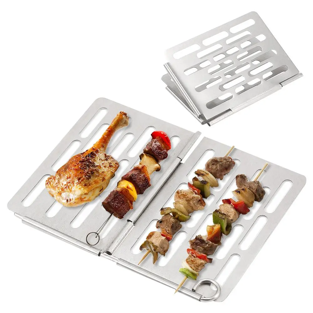 

Picnic Camping Tools Foldable Portable BBQ Plate Barbecue Grill Grilling net Barbecue Rack