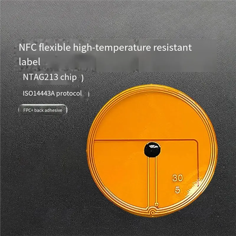 Фото B29C-Tag 10 шт. NFC мини-стикеры RFID 13,56 МГц, NFC-метки с чипом Micro NTAG213, электронные метки ISO-14443A FPC №2