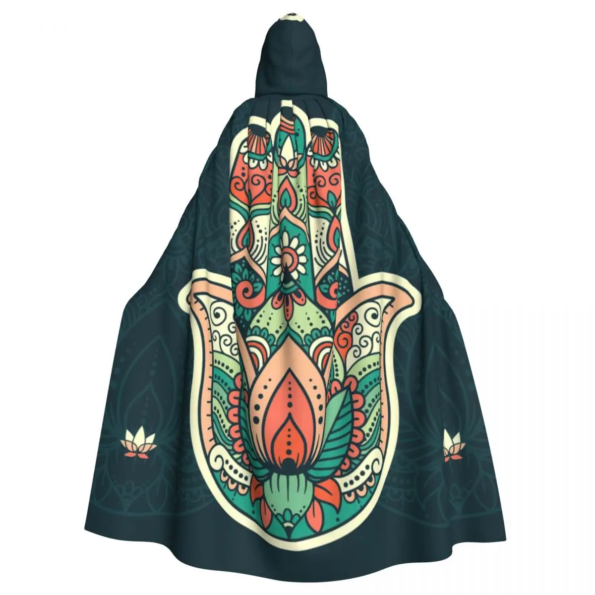 

Халат Hamsa с капюшоном и рисунком для женщин и мужчин, длинная одежда для косплея в стиле Хэллоуина