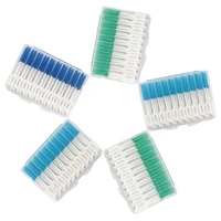 40pcsbox interdental brush orthodontic brush cleaning teeth gaps oral care soft silicone head interdental brush good for gums