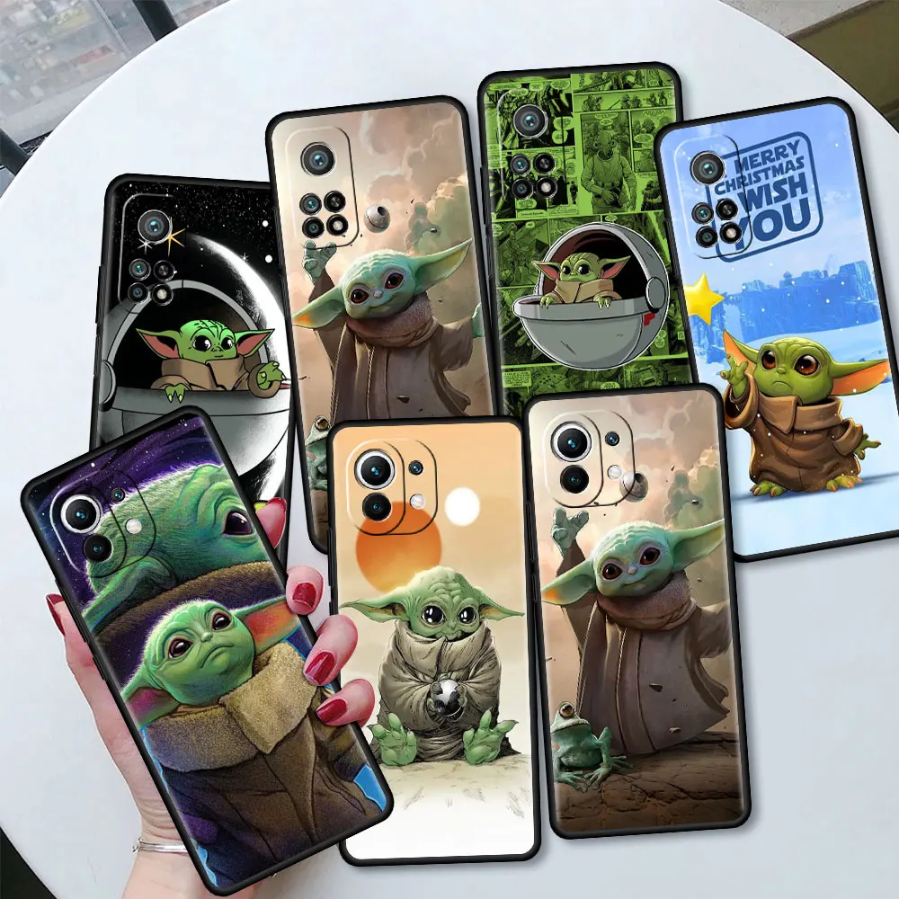 

Funda For Xiaomi Mi 11 Lite 5G NE 11T Pro 12S Ultra 12 Soft Phone Case Note 10 10T 9T Black Silicone Cover Star Wars Baby Yoda