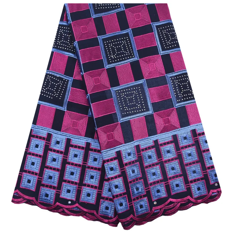 Нигерийская Швейцарская Хлопковая Кружевная Ткань С Вышивкой Камнями