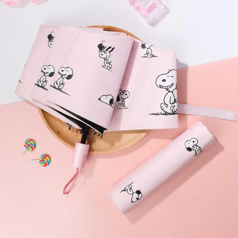 

Kawaii Snoopyed Umbrella Folding Sunshade Sun Umbrella Sunscreen Umbrella Ultraviolet Toys for Girls Boys