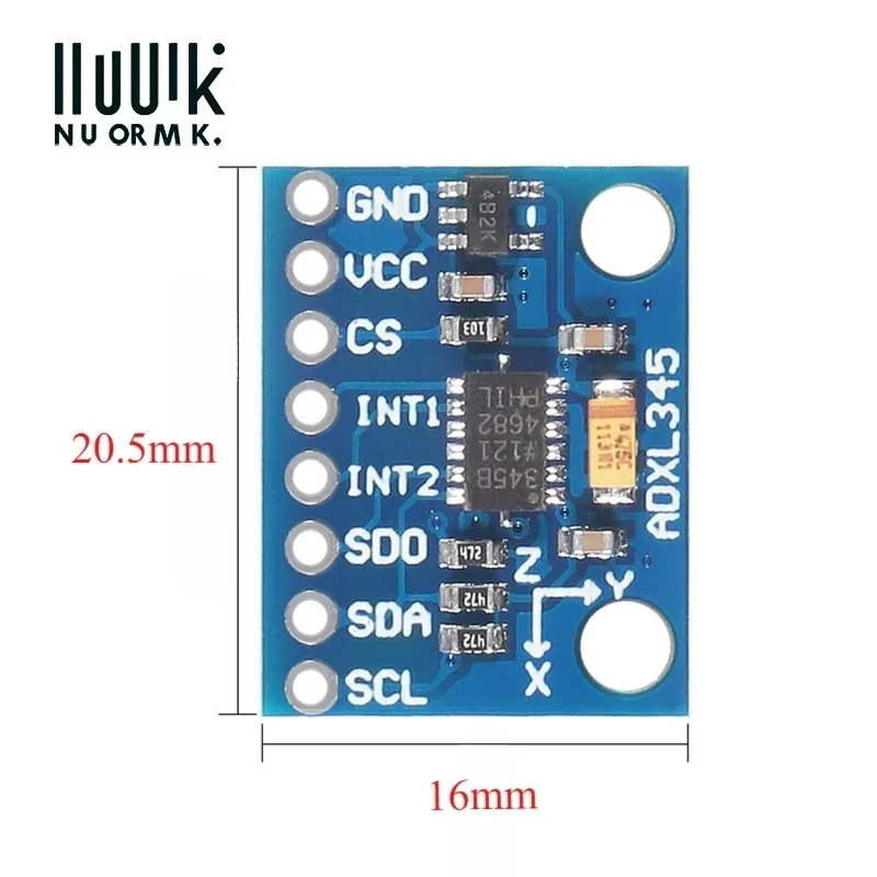 GY-291 ADXL345 цифровой трехосный модуль ускорения гравитационного наклона IIC/SPI датчик