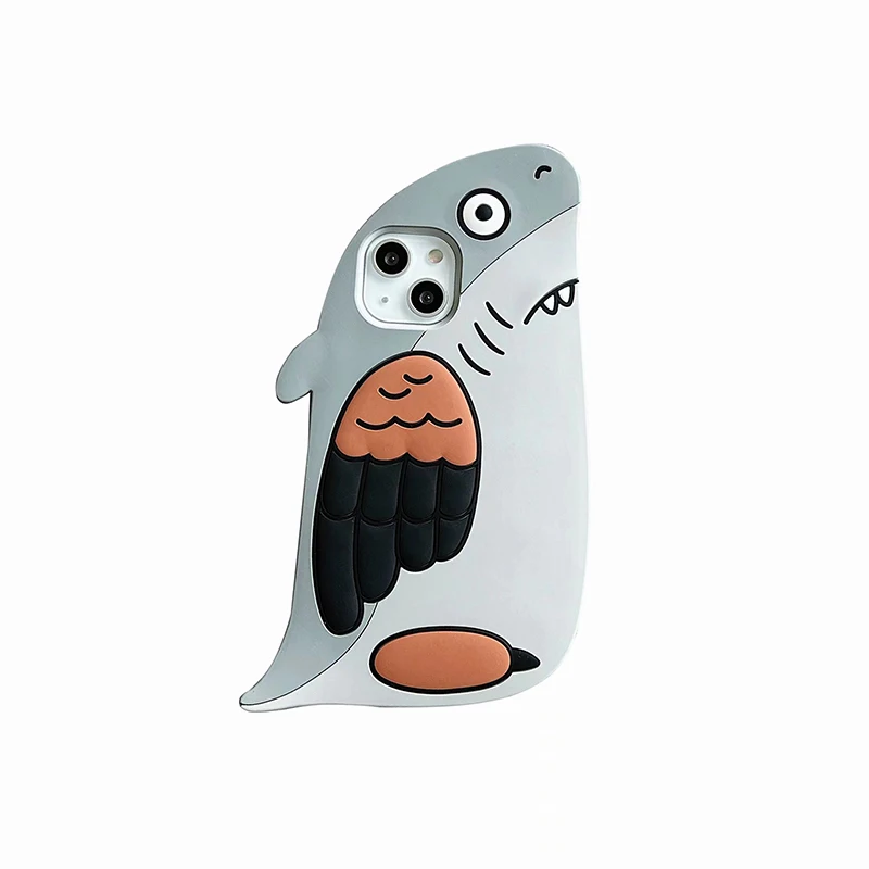 

3D Silicone Phone Case Shark Shape For iPhone 13 Pro Max 11 12 Pro Max X XS Max XR 7 8 Plus Cute Cartoon Soft Back Cover