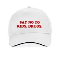 say no to kids drugs men women baseball cap red letters printing women snapback hip hop gothic hat