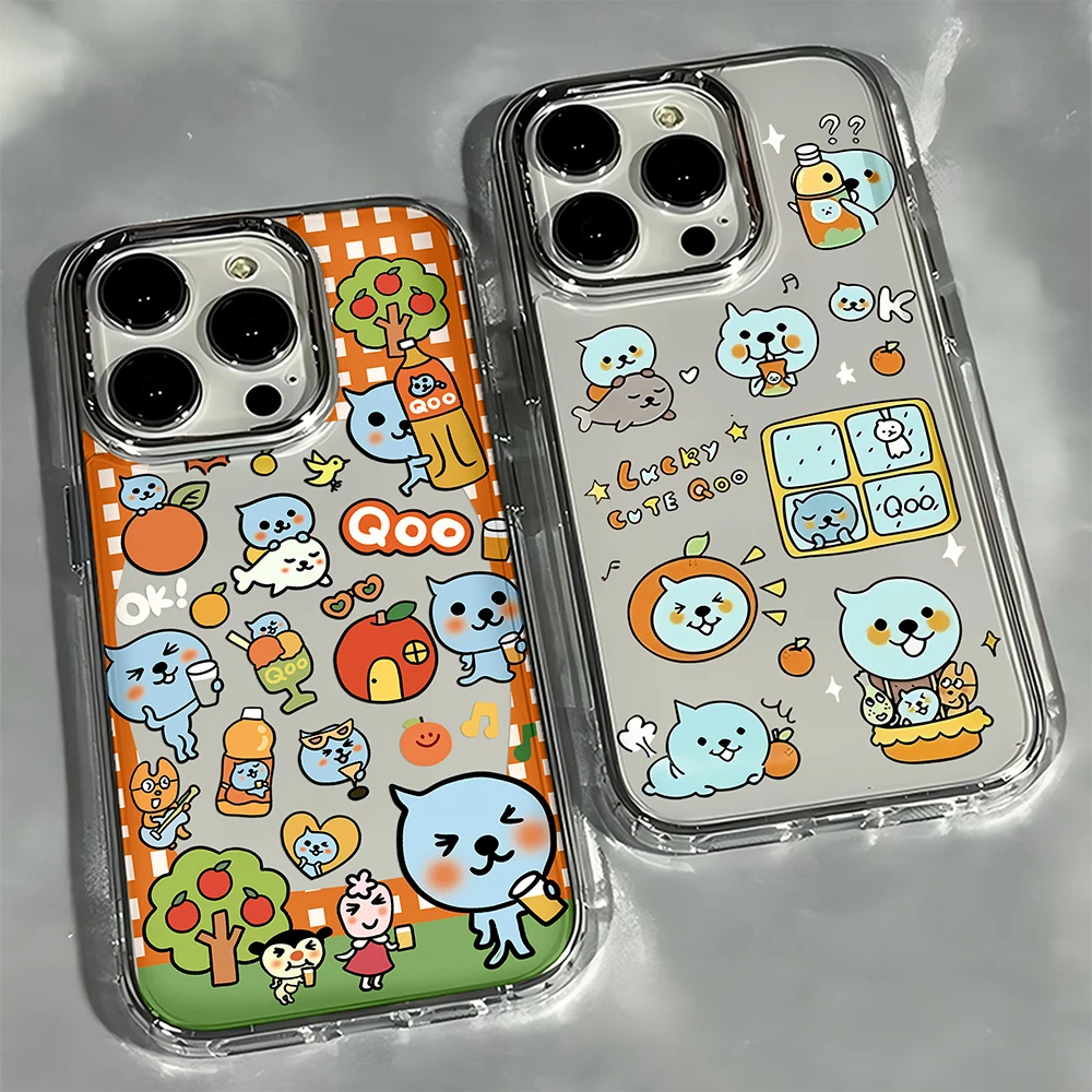 Фото Чехол для телефона Cartoon Lovely QooS для iPhone 17 16e 16 15 14 13 12 11mini Pro Max X XR XSMAX 8 7 Air Plus, прозрачный мягкий чехол №1
