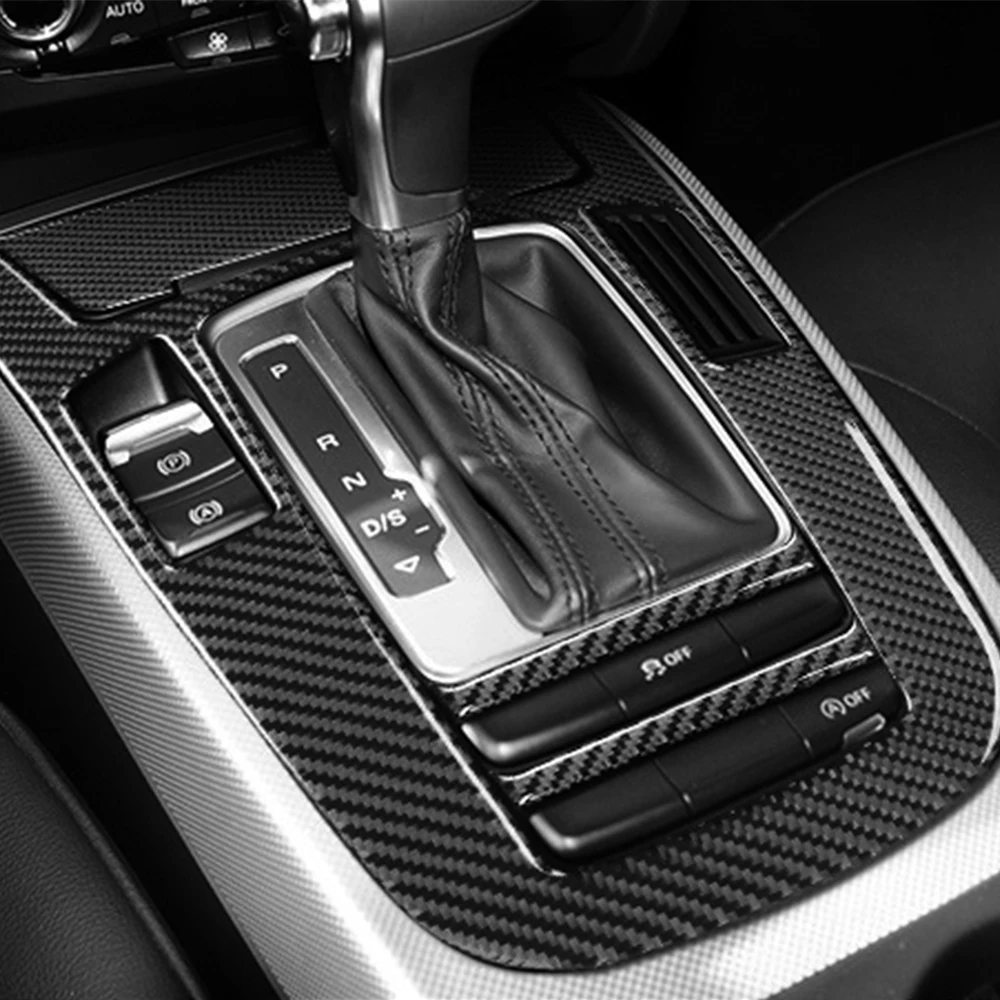 

Carbon Fiber For Audi A4 B8 A5 Q5 8R 2008-18 Transmission Shift Panel Protective Cover Sticker Interior Changes Car Accessories