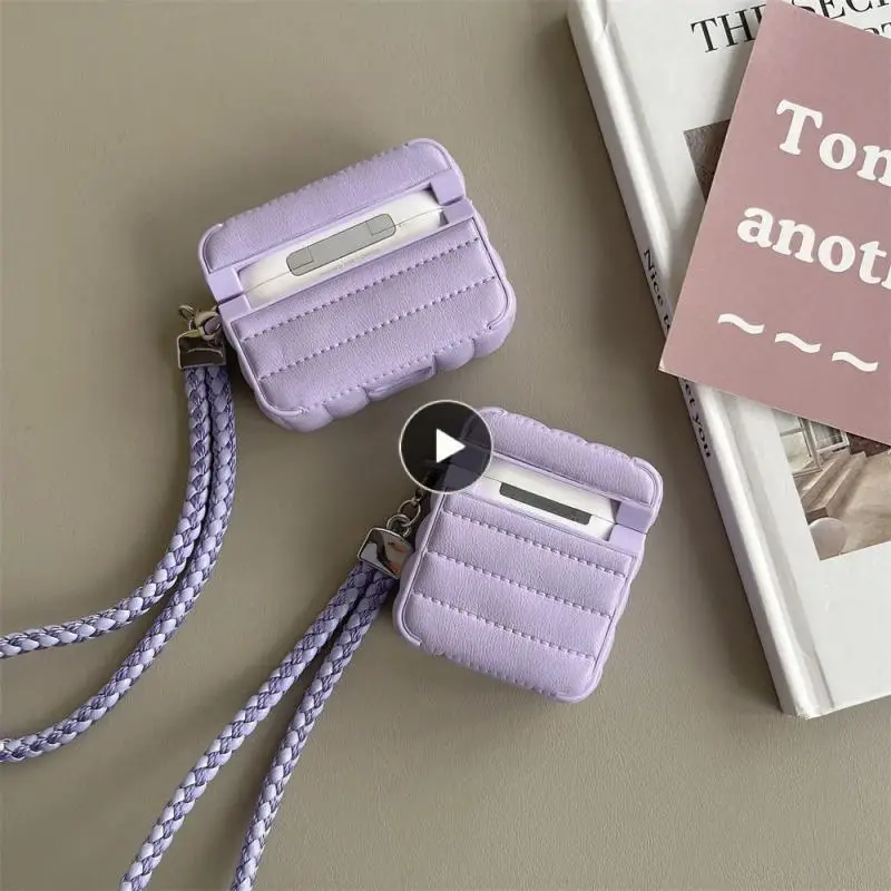 

Lanyard Portable Comfortable Down Soft Simple Fashion Protective Case Beautiful Leather Accessories Earphone Durable
