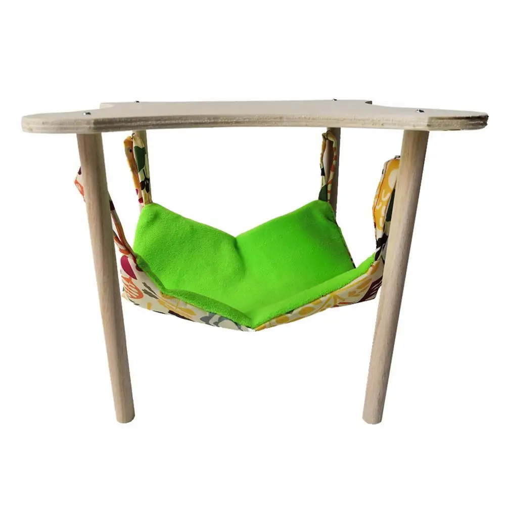

Pet Activity Place Accessory Durable Wooden Stand Small Pet Hammock Soft Comfort for Birds Guinea Pigs More Pet Hammock Toy