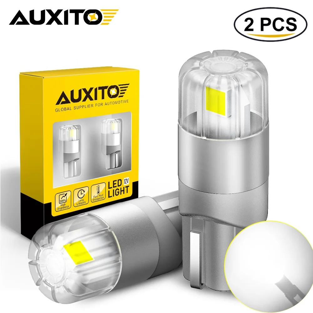 Светодиодная лампа AUXITO T10 LED Canbus 168 194 2824 W5W 6000K Whtie 3030SMD для габаритных и боковых дверей, лампа для чтения, 12 В, 2 шт.