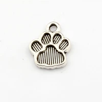 20pcs alloy tone dog paw charms pendant for jewelry making findings 1215mm nm262