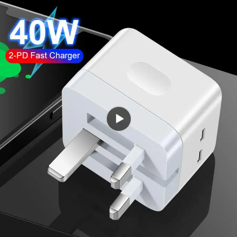 

For Travel Pd40w Fast Charger Type C Port Quick Charge Adapter Fast Charge Eu Uk Power Adapter Usb C Charger Phone Accessories