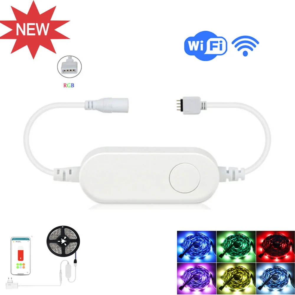 

LED Light Strip Controller Smart Homekit WIFi RGB DC5-12V Smart Control Anode Smart Home Automation Dimmer Lamp Controller