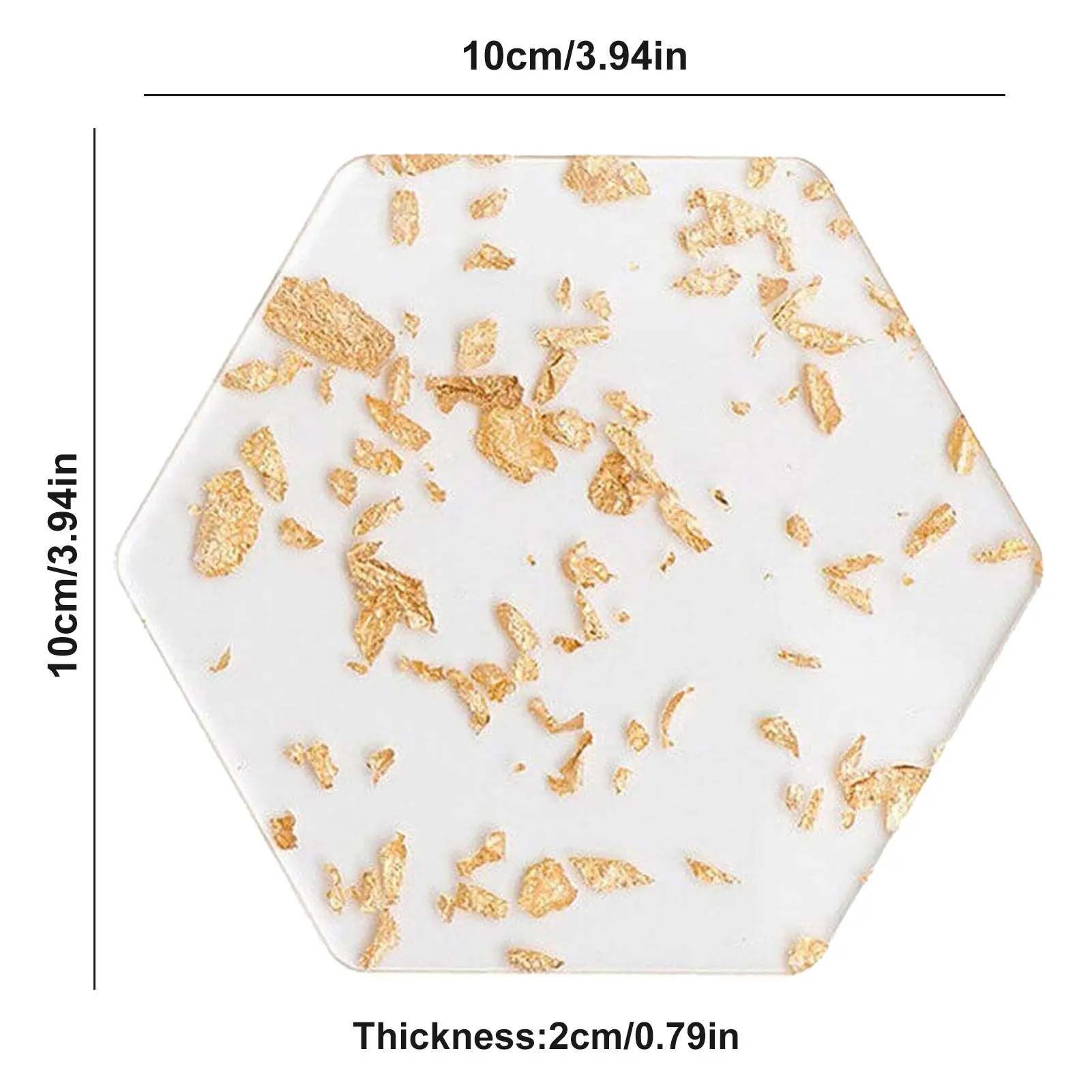 Подставка из акриловой золотой фольги теплоизоляционный коврик для стола