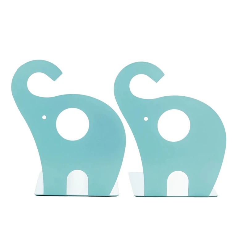 

1 пара милых мультяшных слонов, Нескользящие металлические подставки для книг для детей, украшение в подарок