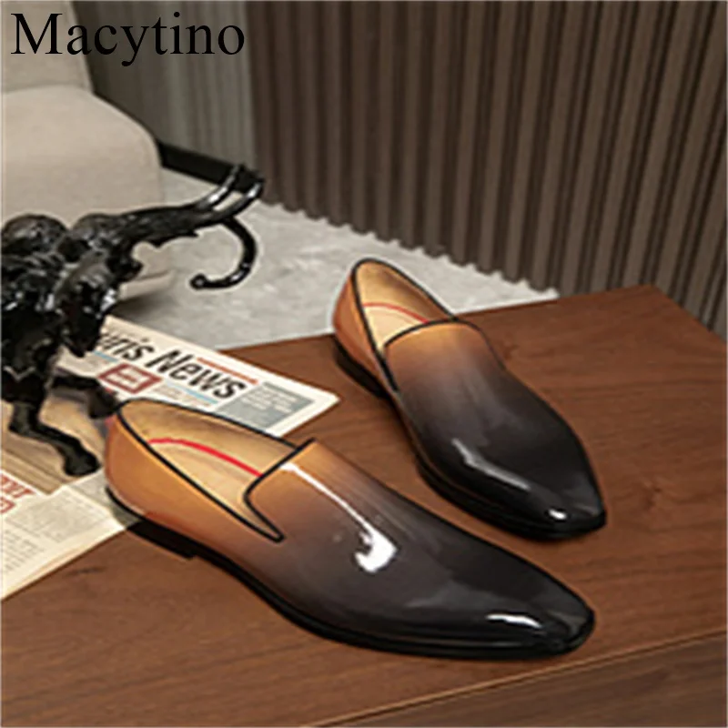 Mixed Color Men's Patent Leather 2022 New Arrival Shoes  Men Formal Shoes Business Wedding