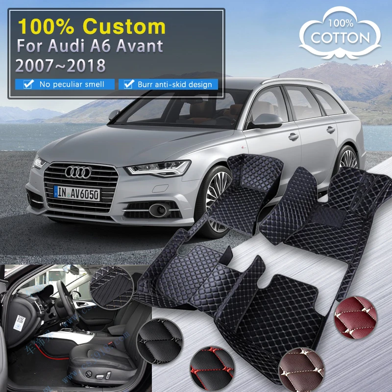 Автомобильные коврики для Audi A6 C6 4F C7 4G Avant Wagon 2007 ~ 2018 роскошный кожаный коврик от