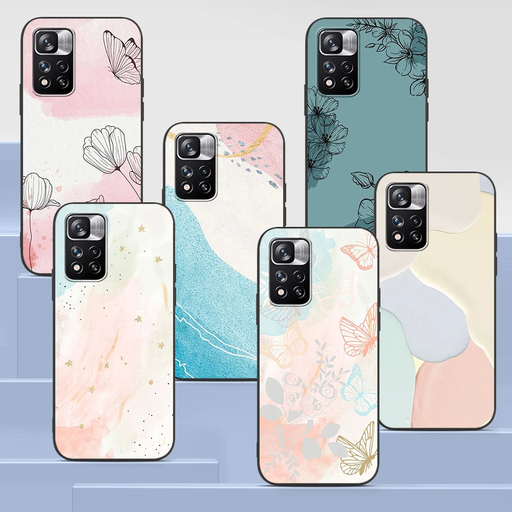 Модный чехол с абстрактным изображением фона для Xiaomi Redmi Note 10 9S 11 9 8 11E Pro K40