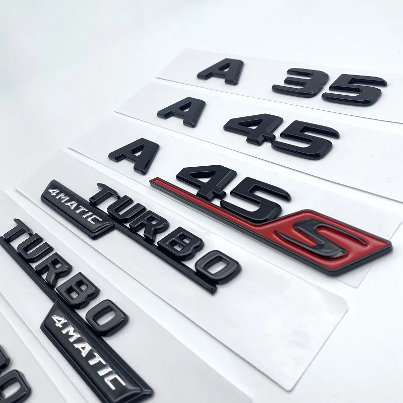 3d ABS хромированный черный логотип A35S A45S эмблема буквы значок автомобильная