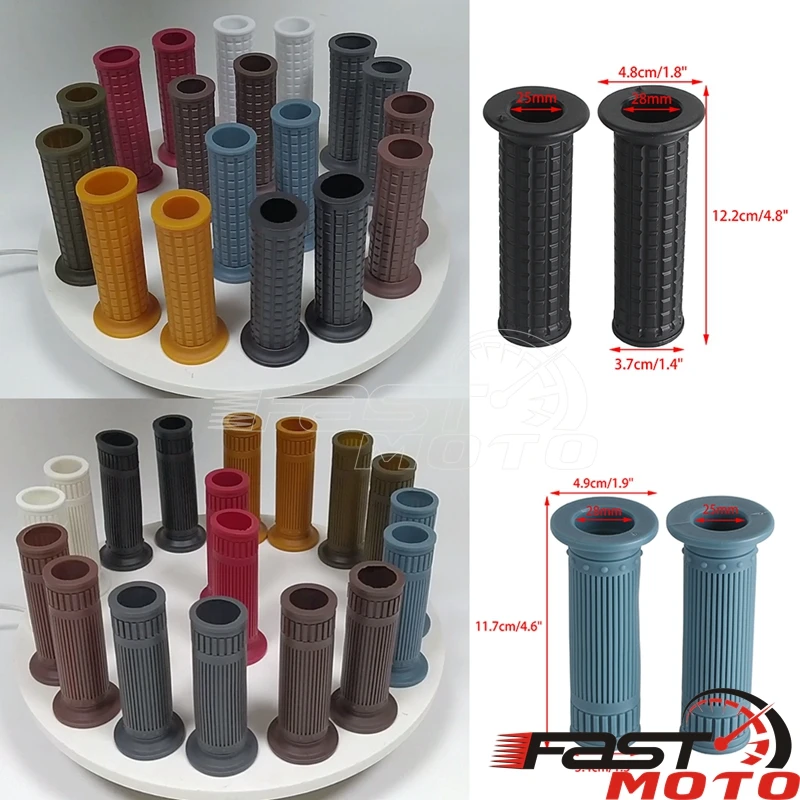 Винтажные мотоциклетные ручки в стиле ретро универсальные резиновые рукоятки