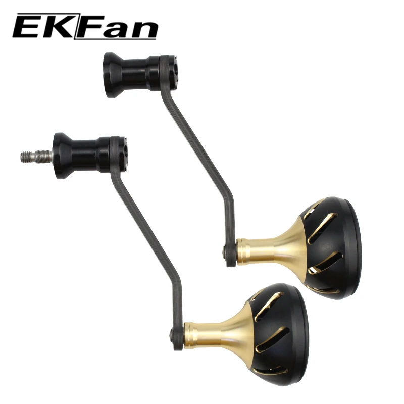 

EKFAN New Spinning Wheel Arm Handle Carbon Fiber Board + Metal Knob 80MM High Quality Fishing Tackle Accessories