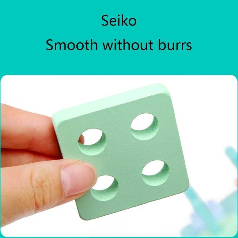 

Деревянный Штабелируемый блок, Интерактивная игрушка, красочная стимуляция, головоломка, доска, креативная сортировка, игра для детей, подк...