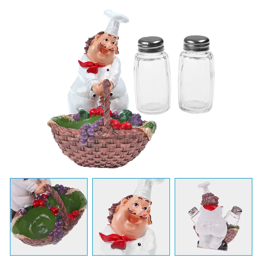 

Pepper Shaker Storage Bottles Saltholder Figurineseasoning Containers Jars Decorative Statue Organizer Condiment Holders Kitchen