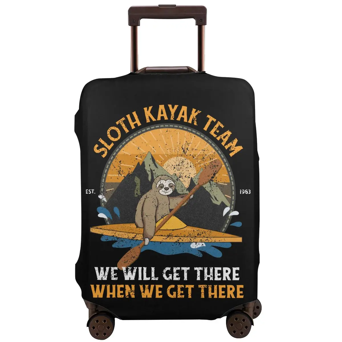 

Sloth Travel Suitcase Luggage Case Washable Luggage Protective Cover Thick Dust Case Protector Trolley Fits 18 to 32Inch