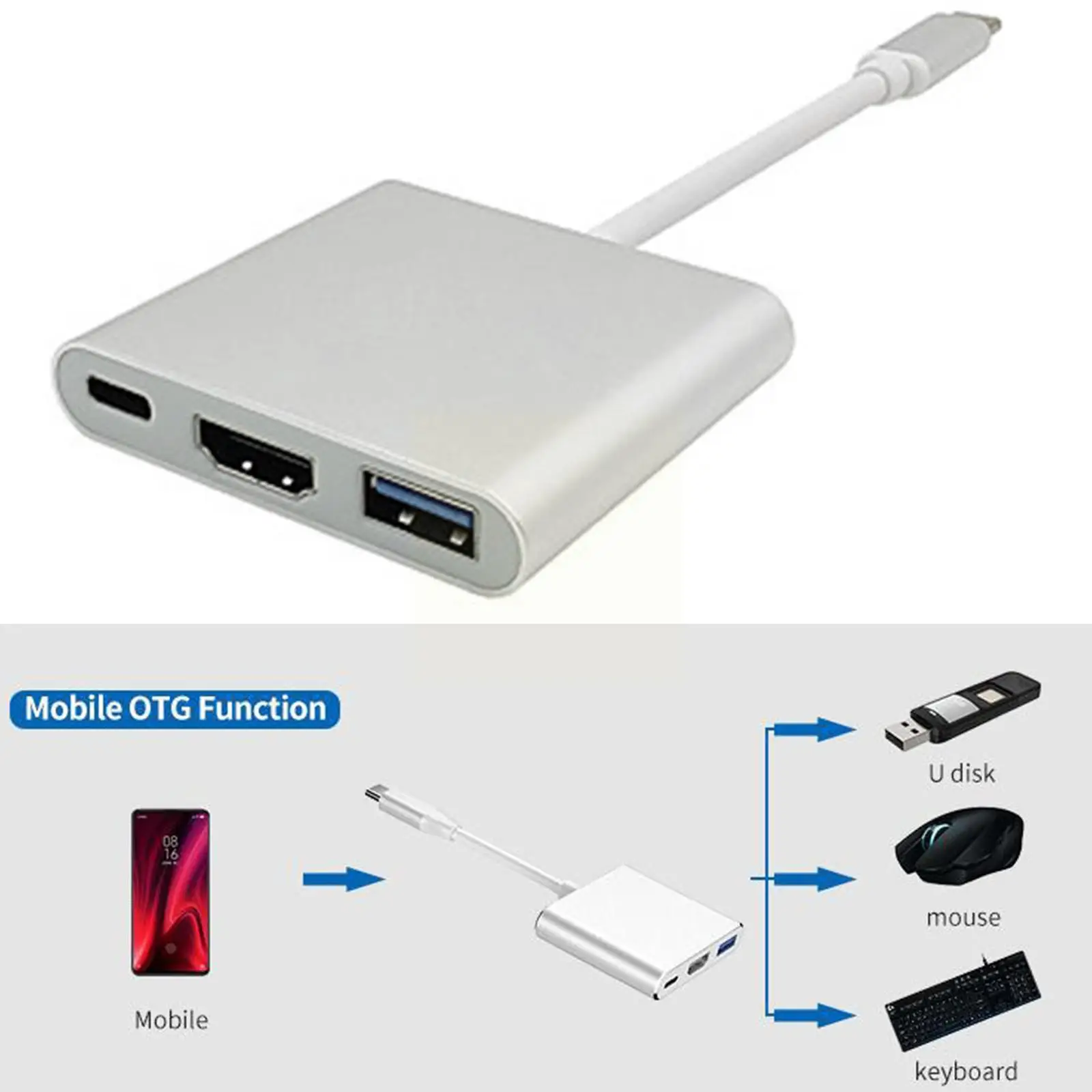 

USB-разветвитель Type-C для быстрой зарядки, совместимый с USB Type-C