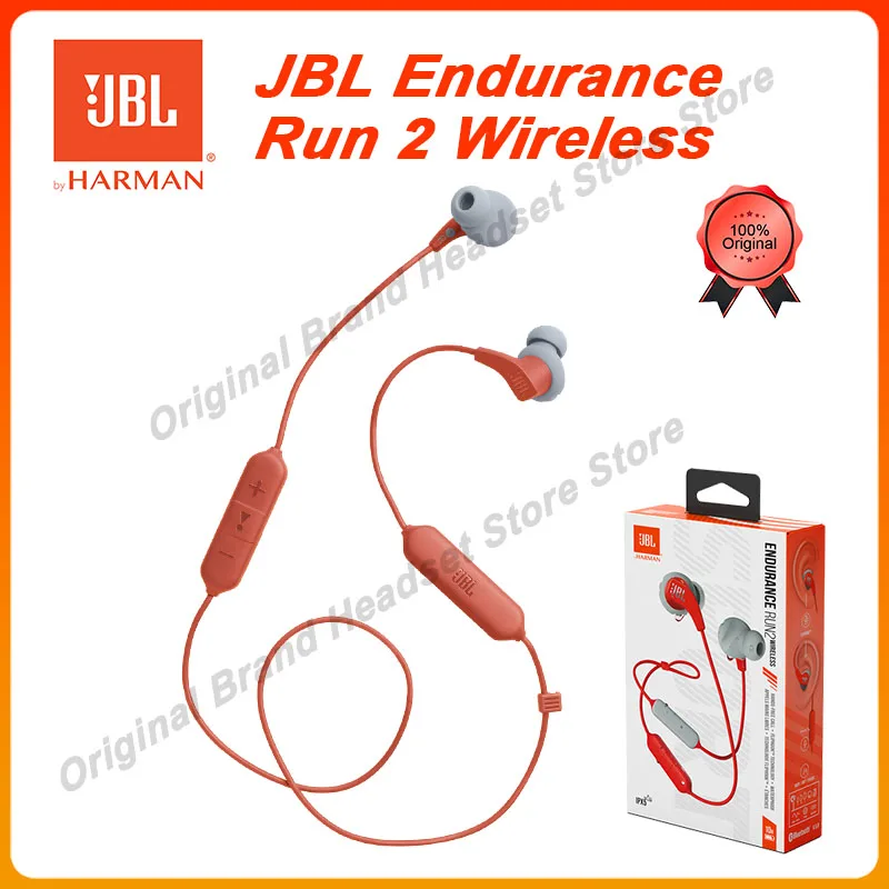 

Original JBL Endurance Run 2 Wireless Bluetooth Sports Earphones IPX5 Waterproof Running Headset Earbuds with Mic JBL Run BT2