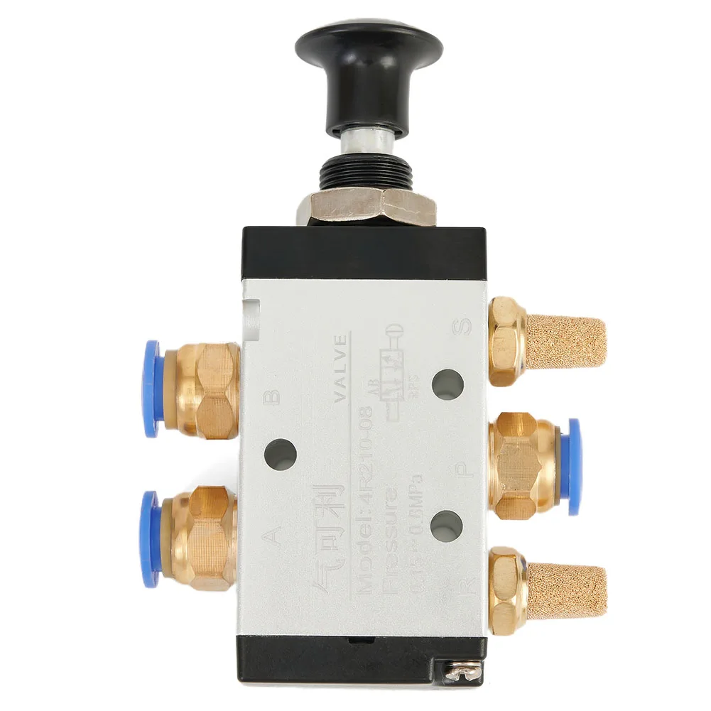 

4R210-08 Pneumatic valve Push Pull Pneumatic Valve 5 Ways 2 Pos 1/4\\\\\\\\\\\\\\\" BSPT Connector Silencer 2 digits/5 digits