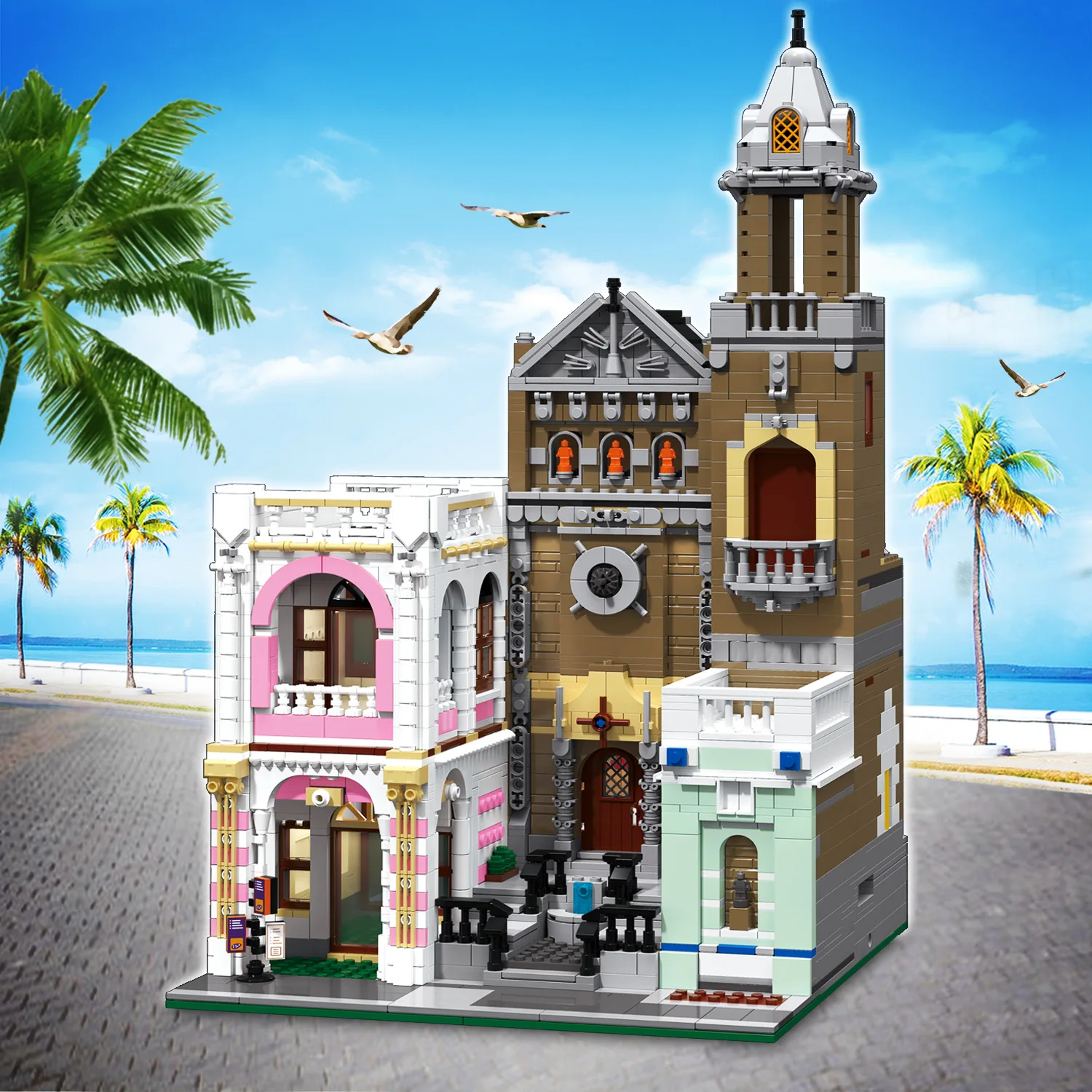 Мини-гранулированный старинный ** магазин ресторан церковь Гавана Кофе Модель